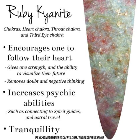 Ruby Kyanite Crystal Meaning Crystals Minerals Crystal Meanings