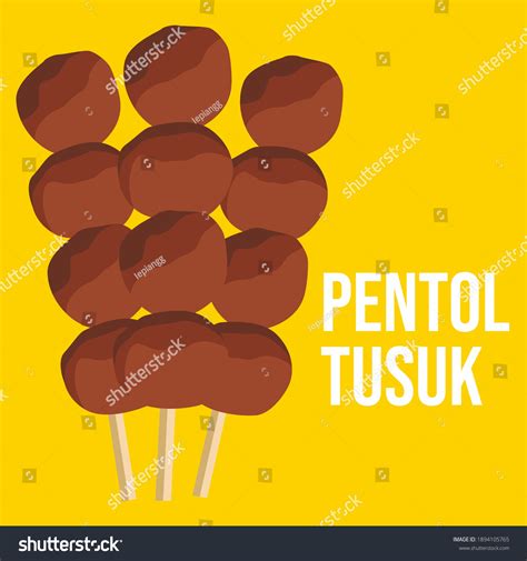 Pentol Meatball Sticks Term Similar Traditional Stock Vector Royalty