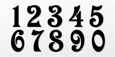 Number Fonts Numbers Font Numbers Typography