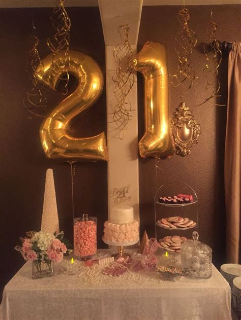 Pink And Gold 21st Birthday Celebration Birthday Party 21 21st