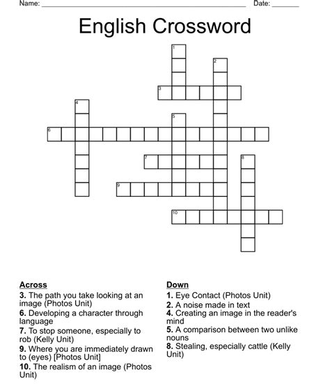 Easy English Crosswords