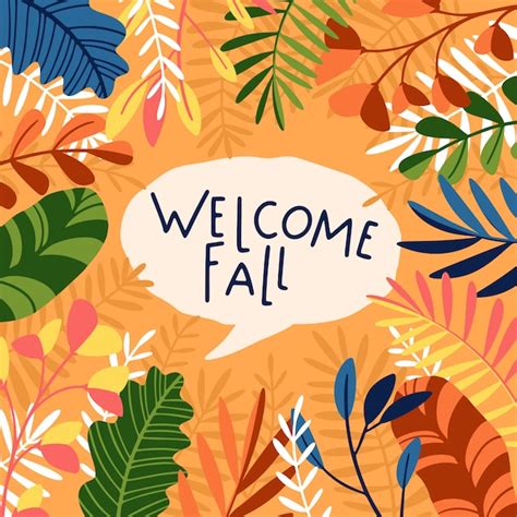 Premium Vector Welcome Fall