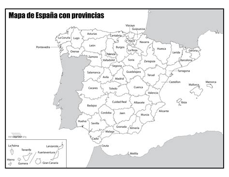 Mapa De España Con Nombres Para Imprimir En Pdf 2023