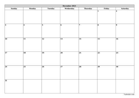 Plain Calendar Template Word Printable Template Calendar