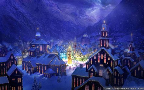 68 Christmas Village Background
