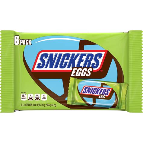 Snickers Caramel Easter Chocolate Candy Bar Easter Egg Candy 6 Count