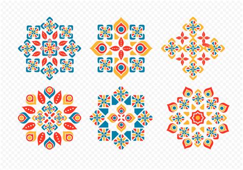 Set Modern Geometric Islamic Ornament Patterns Citypng