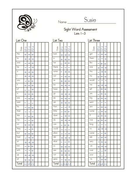 New 406 Sight Word Graphing Printable Sight Word Worksheet
