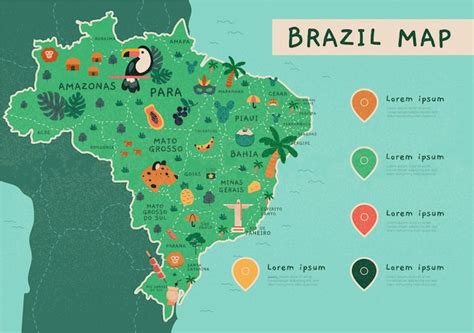 Brazil Map Brazil Map Royalty Free Vector Image Vectorstock