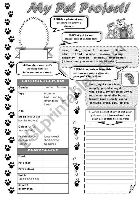 This Worksheet Will Help Your Students To Describe Their Favourite