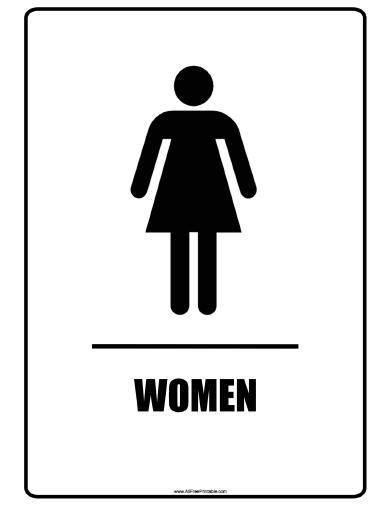 Women Restroom Signs Free Printable