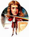 Luis Carreño: Isaac Newton.- Caricatura realizada por Luis Carreño.
