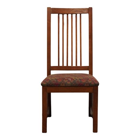 Bassett Furniture Mission Style Oak Dining Side Chair 4033 0461 Chairish