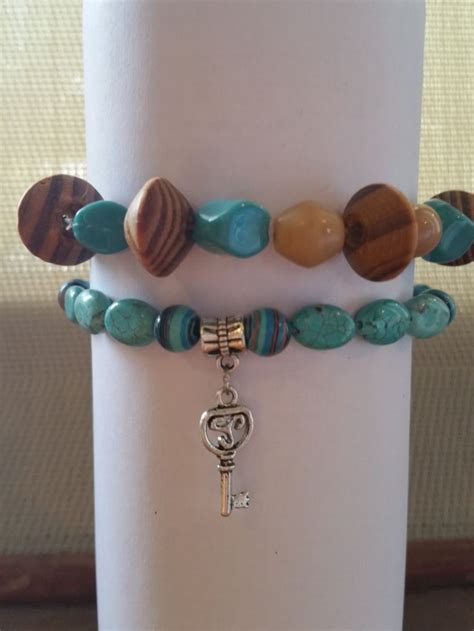 Hot New Trendy Boho Turquoise Bead Stretch Stackable Multilayer Alloy
