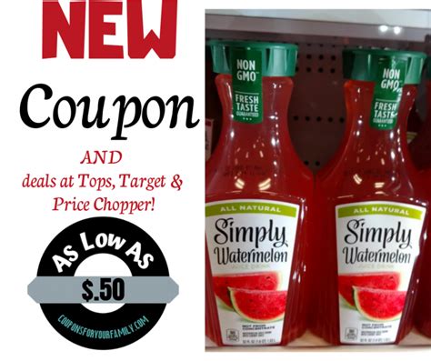 NEW Simply Watermelon Juice Coupon + Deals as low as $.50!!