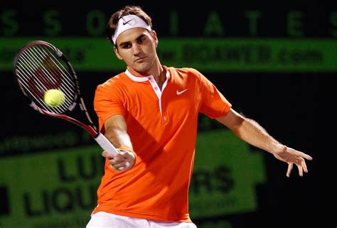 Best forehand volley tip ever one of the biggest problems in your in this roger federer forehand volley analysis i show you technical concepts that make this shot so. Roger Federer hits a forehand volley in a orange Nike ...