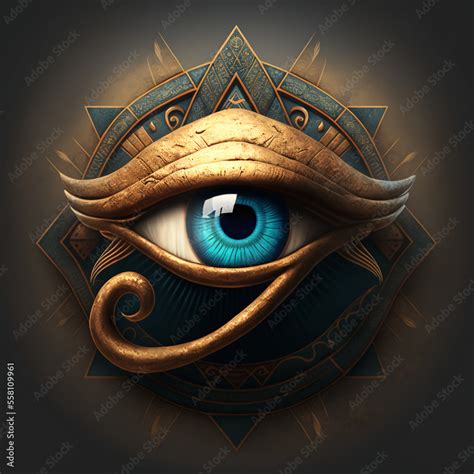 Eye Of Horus Ancient Egyptian Symbol Of Magic Healer Protector And Purifier Generative Ai