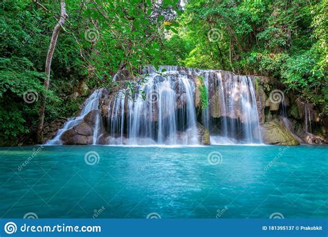 Erawan Waterfall In Thailand Beautiful Waterfall With Emerald Pool In