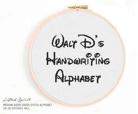 Disney Alphabet Cross Stitch Pattern Full Cross Stitch Etsy