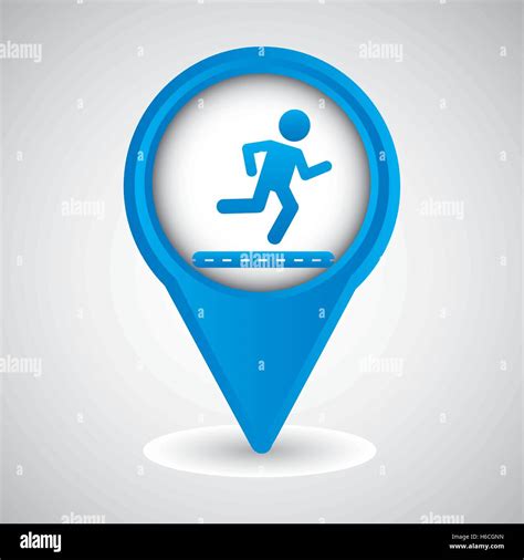 Sign Running Jogging Person Pin Design Stock Vector Image And Art Alamy