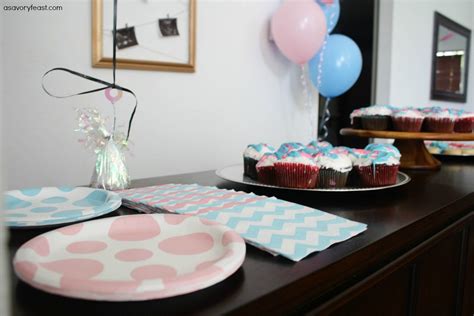 Having a fun outdoor party with lawn games? Gender Reveal Party Inspiration - A Savory Feast