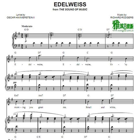 音乐之声Edelweiss钢琴伴奏谱