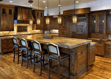 Rustic Lighting Over Kitchen Island