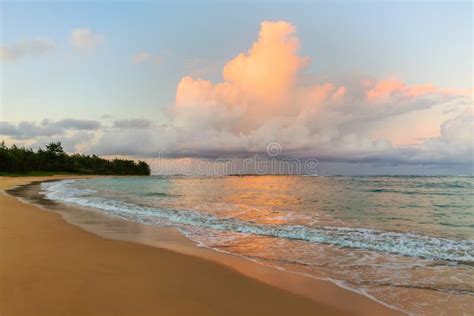 Sunset View At Sunset Beach On Oahu Hawaii Stock Image Image Of