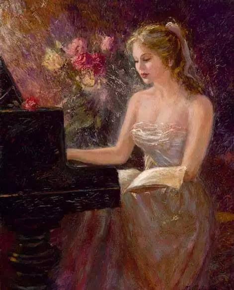 Namk1 Playing The Piano Woman Painting Piano Art Musical Art