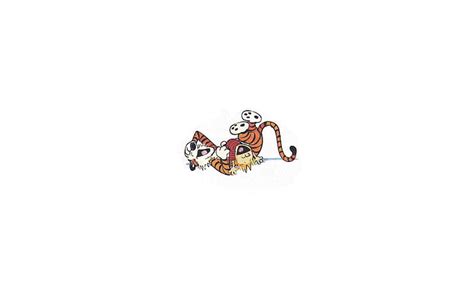 Hd Wallpaper Calvin And Hobbes White Laughing Hd Cartooncomic