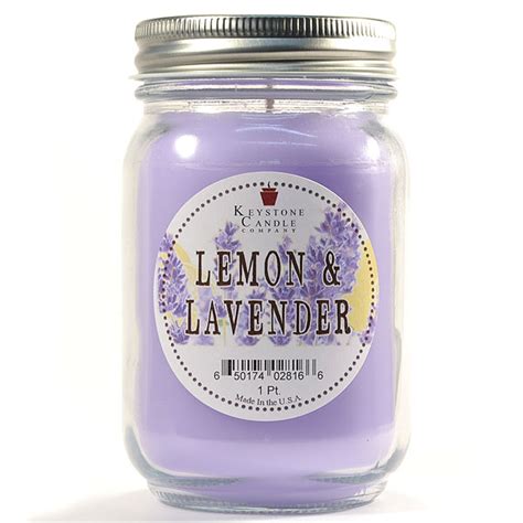 Pint Mason Jar Candle Lemon And Lavender Candleswholesalers