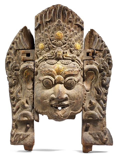 Global Nepali Museum A Wood Stele Depicting Indra And Indrani