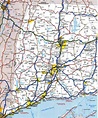 Massachusetts road map with distances between cities highway freeway