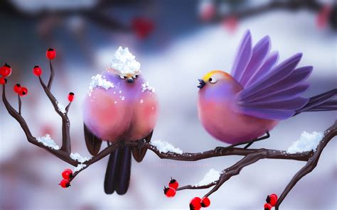 1920x1200 Cute Birds Artwork 4k 1080p Resolution Hd 4k Wallpapers