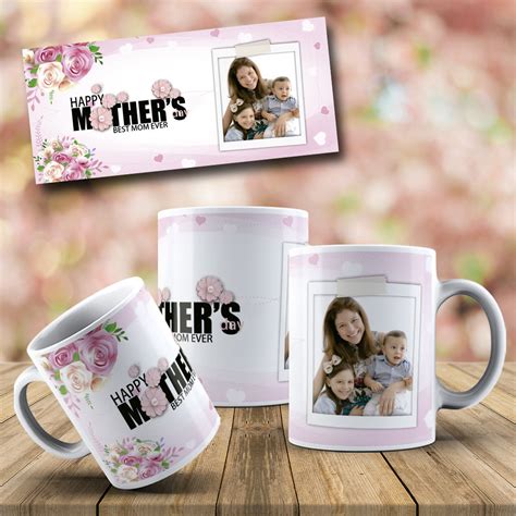 Sublimation Mug Design Mothers Day With Photo Mockup Free Etsy