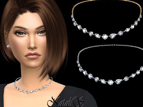 Natalisdazzling Gems Necklace V2 Gem Necklace Sims 4 Sims