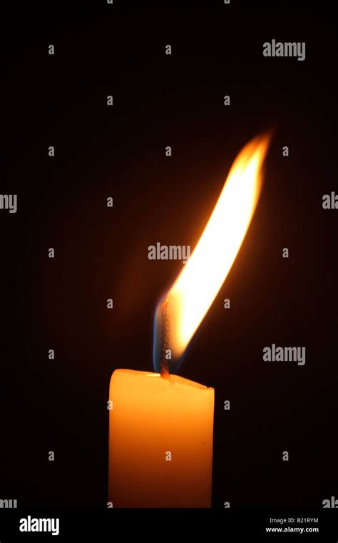 Flickering Candle Flame Stock Photo Alamy