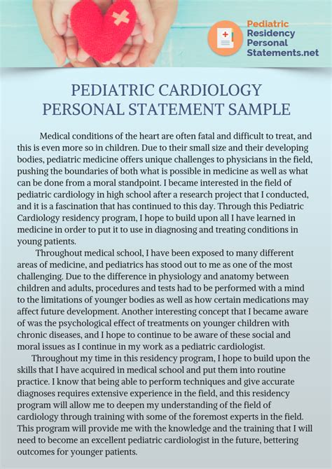 • the personal statement is a chance for candidates to highlight. Professional Sample Pediatrics Residency Personal Statement