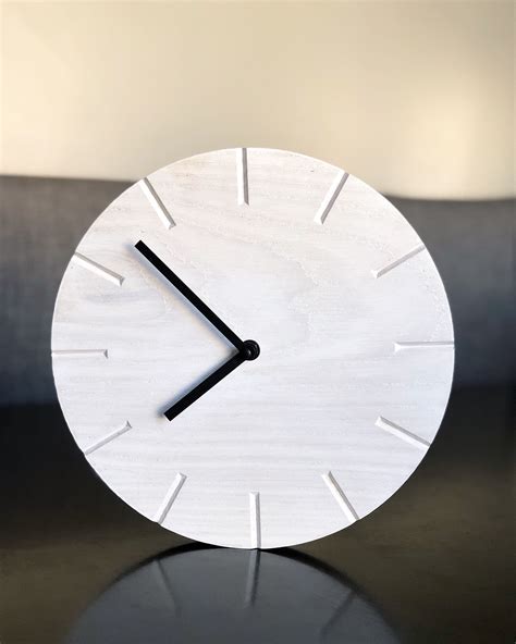 White Clock Wall Clock Modern Clock Wooden Wall Clock Etsy