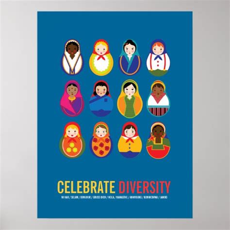Celebrate Diversity Multicultural Day Poster Zazzleca