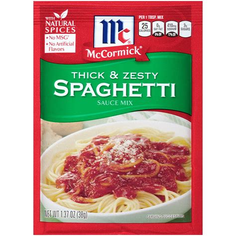 Mccormick Thick And Zesty Spaghetti Sauce Mix 1 37 Oz Pack Of 12