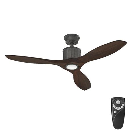 This hunter ceiling fan is beautiful, boasting rich, dark tones paired with soft amber glass globes. Home Decorators Collection Reagan II 52 in. LED Natural ...