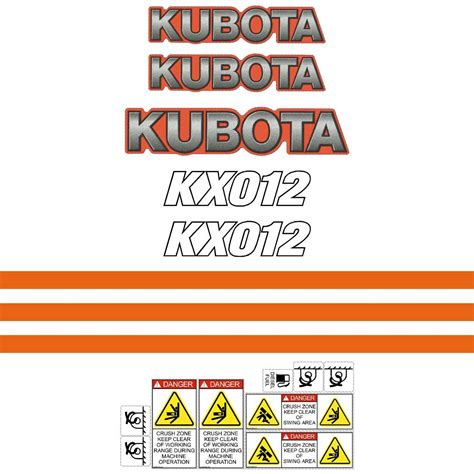 Kubota Kx012 Decals Acedecals