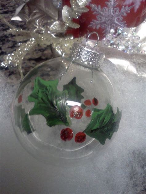 6.5'' h x 10'' w x 10'' d. Holly and Berry Christmas ornament | Christmas ornaments ...