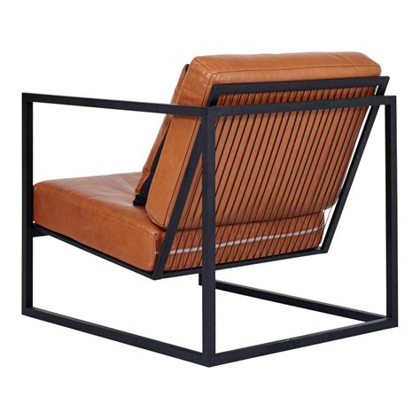 For a comfortable, casual accent chair that would fit in with almost any decor style, consider the raylan leather armchair. This black metal frame and Italian brown tan leather ...