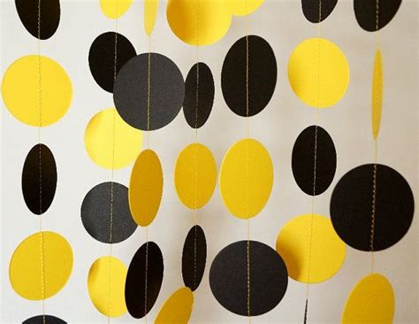 All the supplies you will need for a yellow graduation party all in one place. Black and Yellow Paper Garland, Graduation Decorations ...