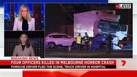 Four Officers Killed In Horror Melbourne Crash Four Police Officers Have Died After Being Hit
