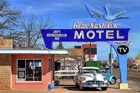 The Blue Swallow Motel On Route 66 Photograph By Jc Findley Pixels