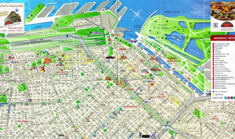Detailed Tourist Map Of Central Part Of Buenos Aires City Buenos
