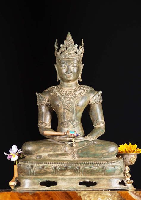 Thai Brass Meditating Royal Buddha Statue 20 68t33z Hindu Gods